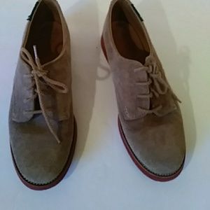 Eastland beige suede Oxfords w red soles-sz 5 1/2